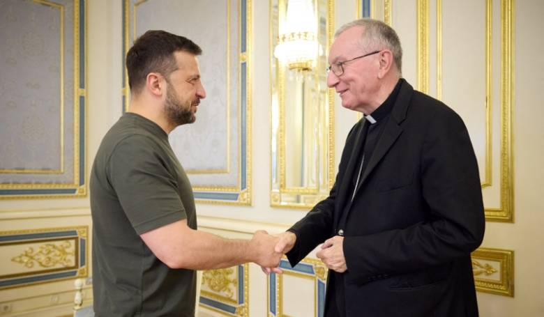 Kardinl Parolin sa stretol s ukrajinskm prezidentom Zelenskm
